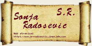 Sonja Radošević vizit kartica